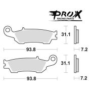 Тормозные колодки Pro-X YZ125/250 08-21/YZ250F/450F 08-20 передние 37.105802 Как cm44