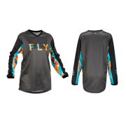 Джерси женская FLY RACING WOMEN'S F-16 размер:L серый/розовый/голубой 2023
