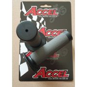 Грипсы Accel двухкопонентные чёрный-серый RGP-637M-125