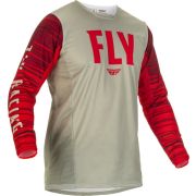 Джерси FLY RACING KINETIC WAVE размер:S серый/красный