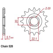 Звезда ведущая Sanstar 38814 Yamaha YZ125-YZ250F как Jtf1590.14