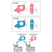 Проставки для подъема руля с выносом ZETA OffSet:20mm H:26mm 28.6mm/22.2mm Темно серый ZE53-0626