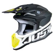 Внедорожный шлем JUST1 J18 Hexa размер:M черный/серый/Hi-Vis желтый/белый матовый