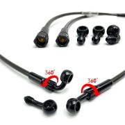 Шланг армированый Vrweare 150 см черный фитинги 28*/28*/90*