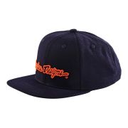 Бейсболка Troy Lee Designs Snapback Hat Signature Navy/Orange (750565010)