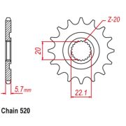Звезда ведущая Scar Yamaha WR250F SFS13013 13зубов Как JTF1590.13