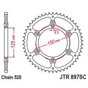 Звезда ведомая JT sprockets  JTR897.49SC