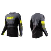 Джерси SHOT DEVO PEAK размер:S черный/серый/Hi-Vis желтый