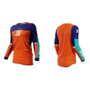 Джерси SHOT CONTACT IRON размер:XXL оранжевый/синий/бирюзовый