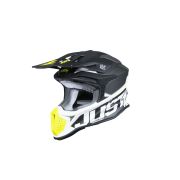 Внедорожный шлем JUST1 J18 Hexa размер:M черный/серый/Hi-Vis желтый/белый матовый