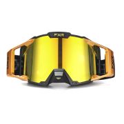 Очки FXR Enduro Goggle Dual Lens черный желтый/ линза двойная зеркально золотой Китай