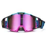 Очки FXR Enduro Goggle Dual Lens черный синий розовый/ линза двойная зеркально розовый Китай