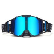 Очки FXR Enduro Goggle Dual Lens черно серый/ линза двойная зеркально синяя Китай