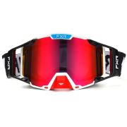 Очки FXR Enduro Goggle Dual Lens черный белый красный/ линза двойная зеркально красный Китай