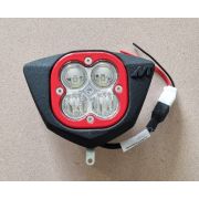 Светодиодная фара AVTextreme Husaberg 09-13 (HSQ14/Freeride/GasGas 21-23) черный корпус/красная фара