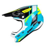 Внедорожный шлем Soman M12 бирюзовый/желтый/черный размер:M 57-58cm 1200грамм.